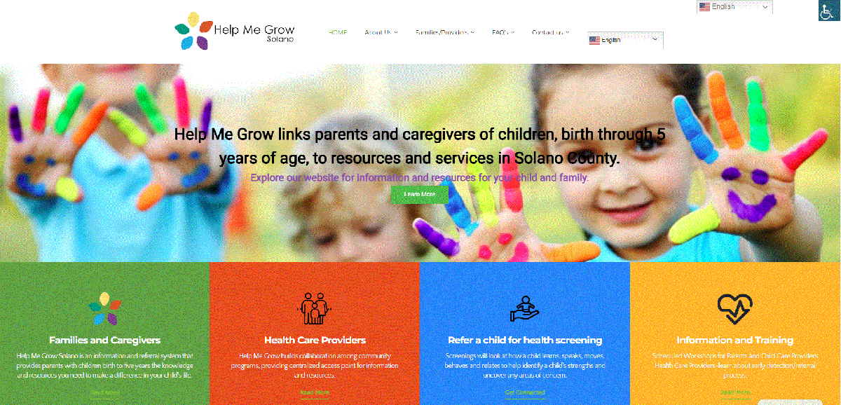 Help Me Grow Solano, web design