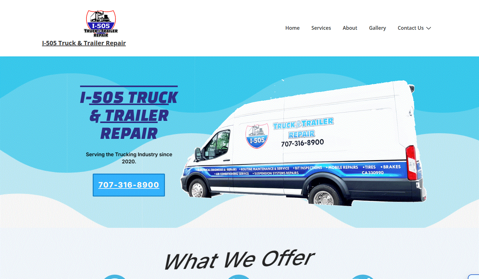 I-505 Truck & Trailer Repair, web design