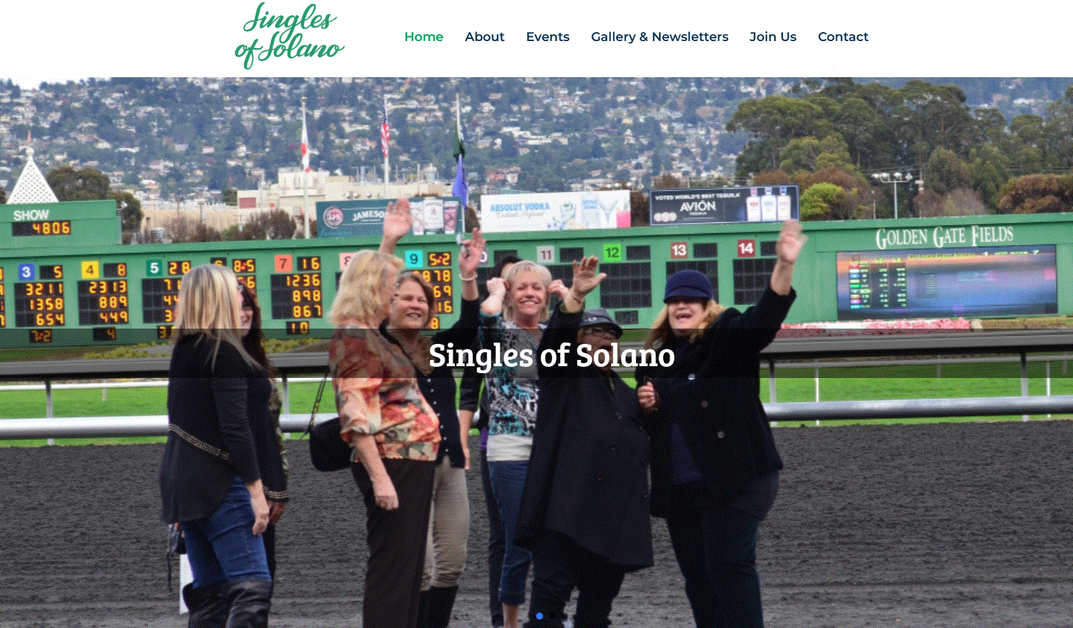 Singles of Solano, web design