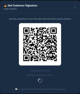 QR Code at Counter